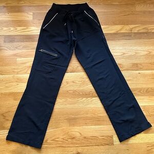 Healing hands scrubs black bottoms (XS)